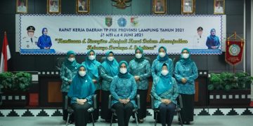 Ketua TP-PKK TuBaBa, Hadiri RaKerDa Secara Virtual