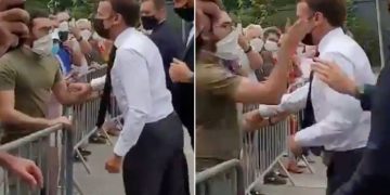 Viral Presiden Macron di Tampar Seorang Warga Prancis
