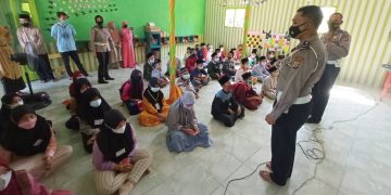 Satlantas Polres Tulang Bawang Berikan Edukasi Kepada Anak Usia Dini