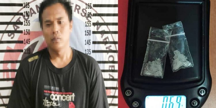 Nyambi Edarkan Narkotika, Seorang Petani Ditangkap Satresnarkoba Polres Tulang Bawang