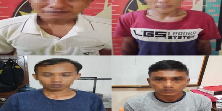 Curi Konter HP di Tulang Bawang, 4 Warga Lamsel Ditangkap di Rest Area 208 Tol Terpeka