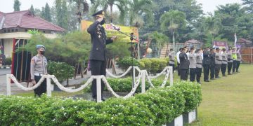 Momen Hari Bhayangkara Ke-75, Puluhan Personel Polres Tulang Bawang Mendapat Kenaikan Pangkat
