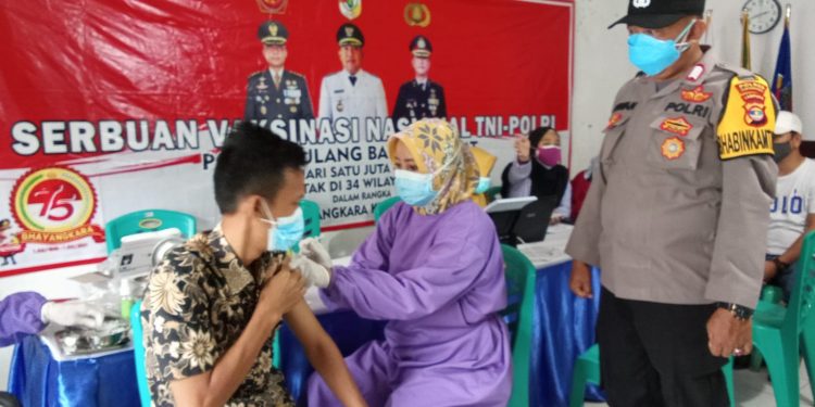 Polres TuBaBa bersama Dinkes Gelar Vaksinasi Dosis Ke 2
