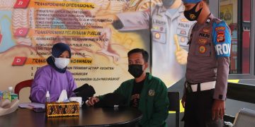 Polres Tubaba Laksanakan Vaksinasi Dosis 1 untuk Mahasiswa Dan Masyarakat