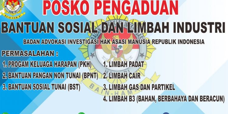BAIN HAM RI, TuBaBa Buka Posko Pengaduan Bansos dan Limbah