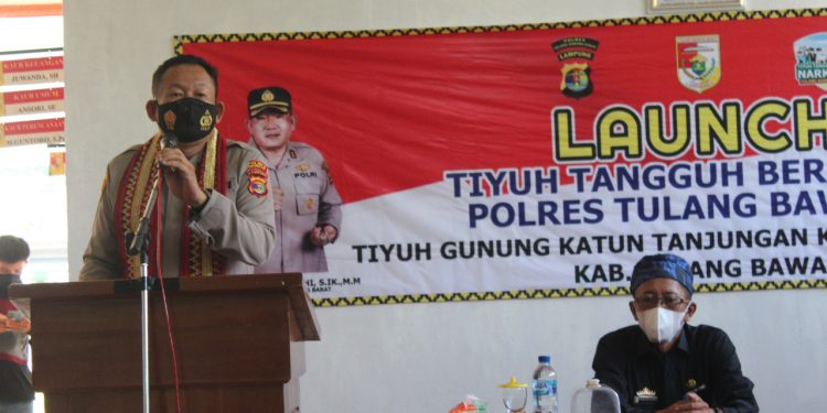 Kapolres Resmikan Launching Tiyuh Bebas Narkoba