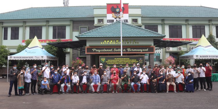 Pererat Silaturahmi Kodim 0410/KBL Gelar Komsos Bersama Komponen Bangsa Lainnya Semester II TA. 2021