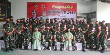 Kunjungan di Markas Koramil 410-04/TKT, Dandim 0410/KBL Beri Arahan Kepada Prajurit, PNS dan Persit