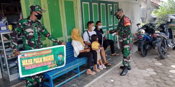 Pendisiplinan Protkes Terus Dilaksanakan Oleh Anggota Koramil 04/Nguntoronadi