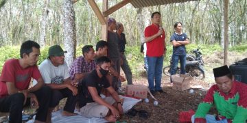 Kuasa ahli waris 5 (lima) keturunan Bandar Dewa, Ir. Achmad Sobrie, M.Si menyambangi posko Perjuangan lahan Ulayat 5 keturunan Bandar Dewa