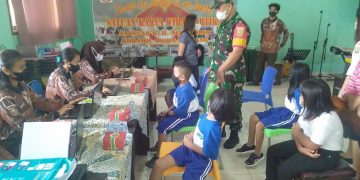 Koramil 410-01/Panjang Konsisten Dukung Program Vaksinasi Pemkot Bandar Lampung