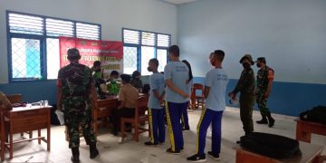 Koramil 410-05/TBU Gelar Serbuan Vaksinasi Covid 19 Untuk SMKN 6 Bandar Lampung