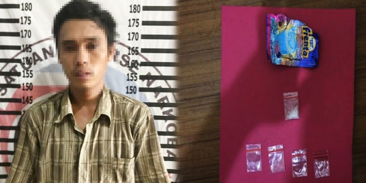 Satresnarkoba Polres Tulang Bawang Tangkap Pengedar Narkotika di Kebun