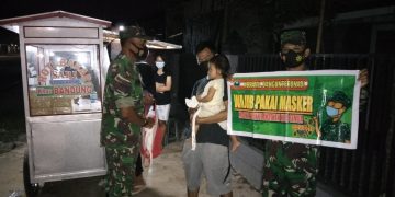 Pandemi Belum Berakhir, Koramil 04/Nguntoronadi Terus Berikan Himbauan Penerapan Protkes