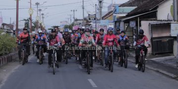 Bupati Winarti Buka Kemeriahan Acara Gowes di Ethanol unit 2 Banjar agung