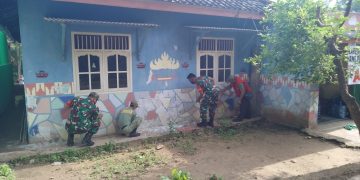 Bersama Komponen Masyarakat, Koramil 410-03/TBU Ciptakan Kampung Pancasila di Wilayah Binaan