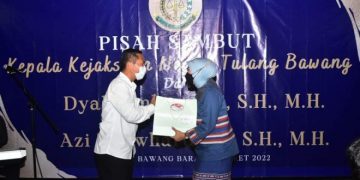 Pisah Sambut Kejari Tulang Bawang di  Aula Rapat Hotel Brugo Cottage