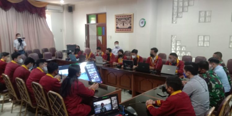 Danramil 410-01/Panjang Mengikuti Sosialisasi Pengelolaan SDN Tentang Perekrutan Komcad Tahun 2022