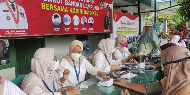 Guna Membangun Herd Imnunity, Kodim 0410/KBL Menggelar Serbuan Vaksin Covid 19