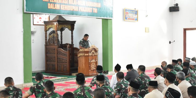Personel Kodim 0410/KBL Mengikuti Kegiatan Peringatan Nuzulul Qur’an 1443 H/2022M
