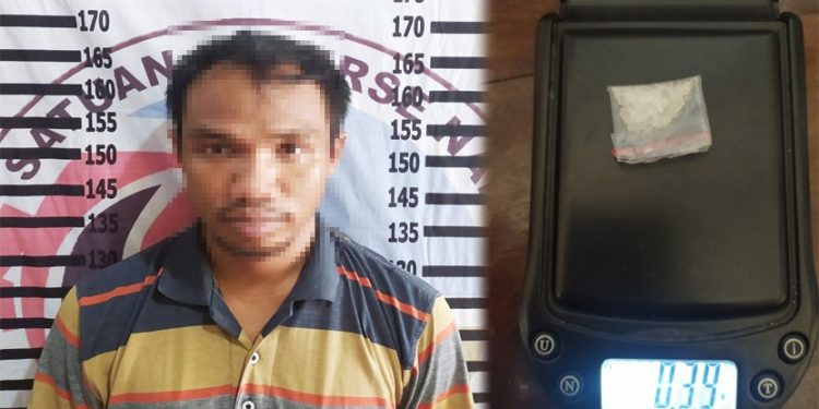 Nyambi Jadi Pengedar Narkotika di Menggala Kota, Seorang Buruh Ditangkap Polisi