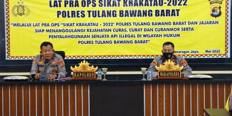 Polres Tulang Bawang Barat Gelar Lat Pra Ops Sikat Krakatau 2022