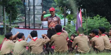 Guna Memupuk Semangat Bela Negara, Koramil 410-01 Panjang Laksanakan Pembinaan Pramuka