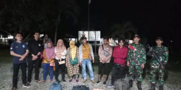 Prajurit Satgas Yonif 645/Gty Berhasil Menggagalkan 6 Orang WNI Yang Diduga PMI Non Prosedural