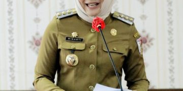 Bupati Winarti Ikuti Verifikasi Lapangan Hybrid (VLH) Kabupaten Layak Anak (KLA) di Kabupaten Tulang Bawang 2022