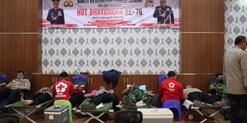 Sambut Hari Bhayangkara Ke-76, Polres Tulang Bawang Gelar Bakti Kesehatan