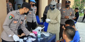 Cegah Penyebaran Covid-19 Polres Tubaba Gelar Rapid Test Antigen