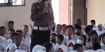 Satlantas Polres Tubaba Sosialisasi di SMAN 1 Tumijajar Imbau Pelajar Tertib Berlalu Lintas