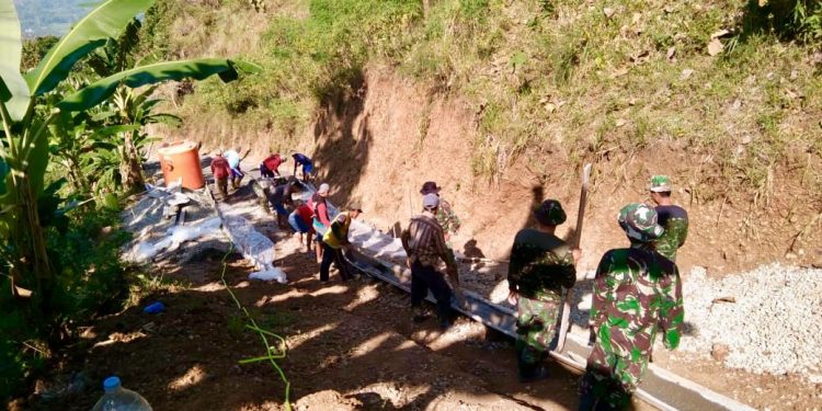 Telan Dana 700 Juta Lebih, TMMD Desa Sendangmulyo Hubungkan Jalan Dua Dusun