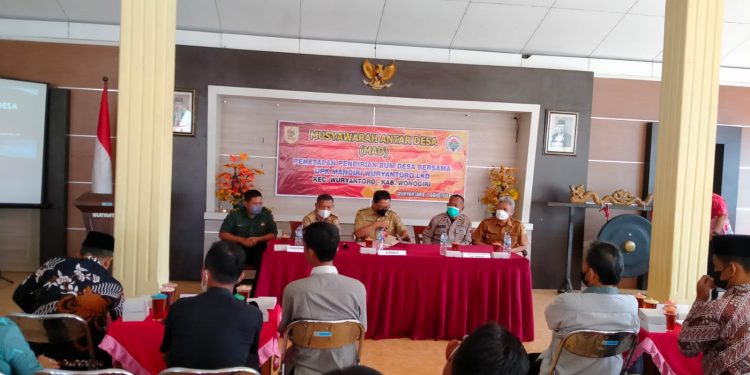 Wakili Danramil, Pelda Rohmat Hadiri Musyawarah Antar Desa Dalam Penetapan Pendirian BUMDes