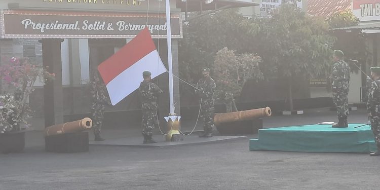 Personel Kodim 0410/KBL Laksanakan Upacara Bendera