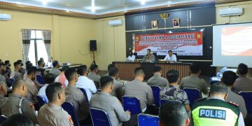 Bidkum Polda Lampung Sosialisasi Perpol Nomor 7 Tahun 2022 di Polres Tubaba