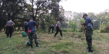 Sambut HUT RI ke 77, Kodim 0735/Surakarta Gelar Kerja Bakti di TMP Kusuma Bakti Jurug