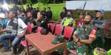 Babinsa Gumiwang Lor Bersinergi Amankan Turnamen Bola Voli