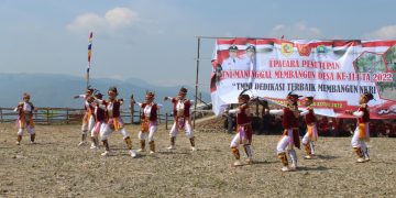 Penutupan TMMD Dimeriahkan Tari Kerincing dan Pelayanan Kesehatan
