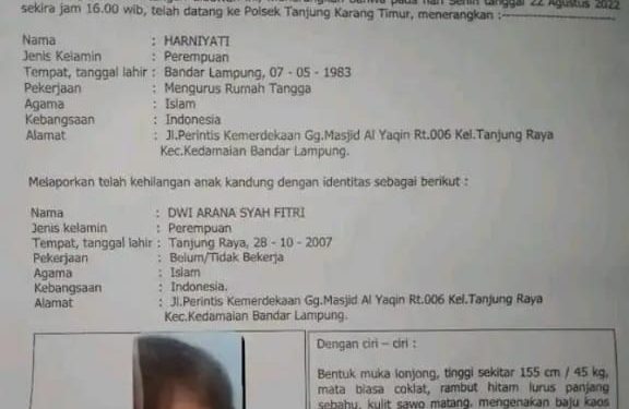 Dwi Arana Syah Fitri, Tak Kunjung Pulang Keluarga Menantimu di Rumah