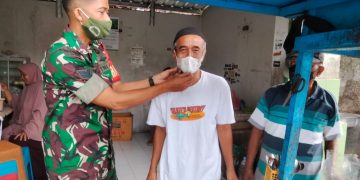 Sertu Widodo Punya Cara Tersendiri Dalam Mencegah Penyebaran Covid-19 di Wilayah Binaan