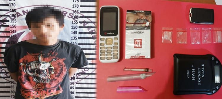 Hendak Transaksi di Kebun Albasia, Bandar Narkotika Ditangkap Polres Tulang Bawang