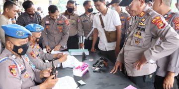 Sipropam Polres Tulang Bawang Cek Personel Pemegang Senpi Dinas, Ini Tujuannya