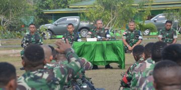 Danrem 174/ATW Merauke Buka Latihan UST Kompi Yonif 757/Ghupta Vira TA. 2022