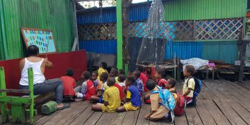 Calistung Satgas Mandala III Kopassus si Kabupaten Asmat Papua