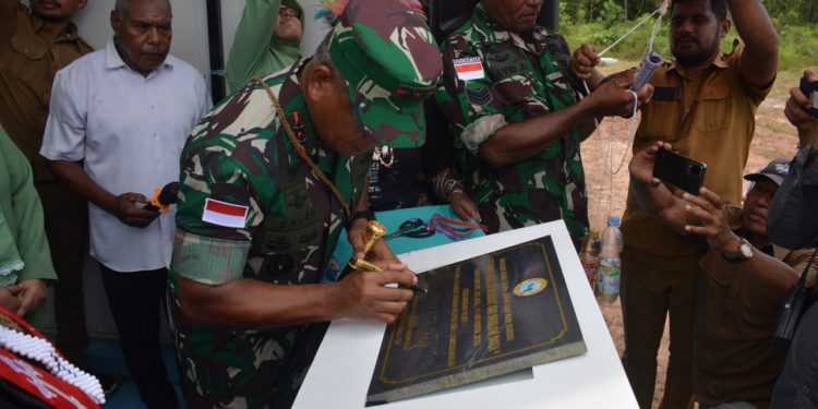 Kunjungan Kerja Di Wilayah Merauke, Pangdam XVII/Cenderawasih Resmikan Pembangunan Gereja di Wilayah Perbatasan RI-PNG