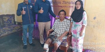 DPP KAMPUD dan PT Bukit Asam Salurkan Bantuan Kaki Palsu Korban Lakalantas Rel Kereta Api
