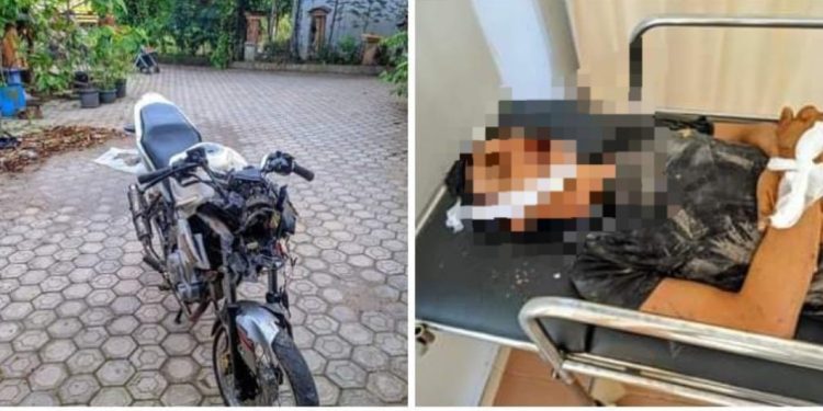 Kecelakaan Motor Vixion Vs Mobil Truk Adu kambing Satu Orang Warga Tubaba