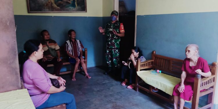 Jalin Silaturahmi Babinsa Jagalan Komsos di Yayasan Tunanetra