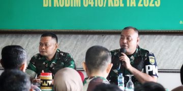 Cegah Pelanggaran Hukum, Kodim 0410/KBL Ikuti Sosialisasi Ops Gaktib dan Yustisi Polisi Militer